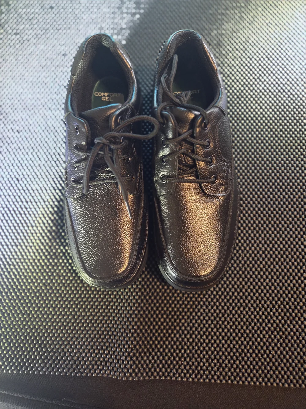 Men's Black Leather  Shoes – Classic Lace-Up  Nun Bush  Comfort Shoes Gel Sol